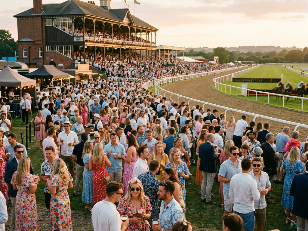 Crowds in summer style at Ballybrit racecourse during Galway Races week